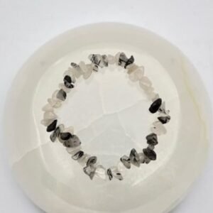 PULSERA CHIP CUARZO CON TURMALINA